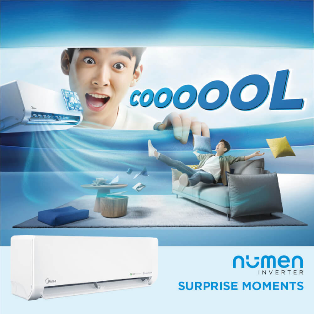 แอร์ผนัง Midea NUMEN SERIES 12000 บีทียู อินเวอร์เตอร์ (ไม่รวมติดตั้ง)_3